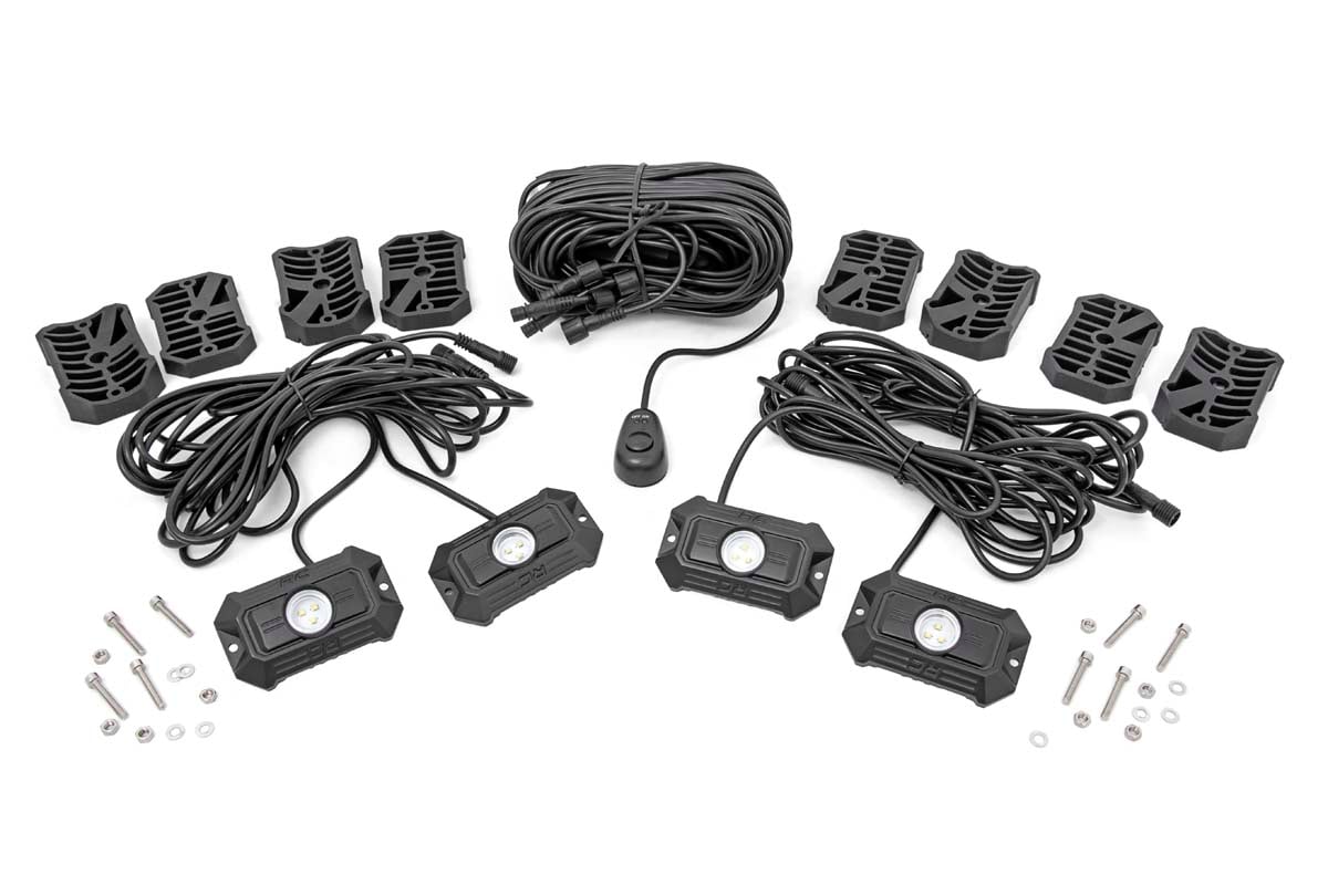 Can-Am Commander LED Rock Light Kit - Rough Country - 4 Piece Set - '09-'20